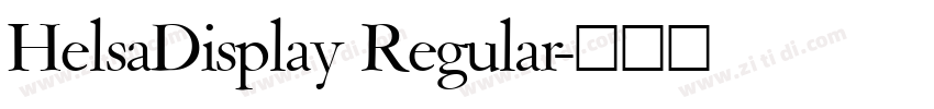 HelsaDisplay Regular字体转换